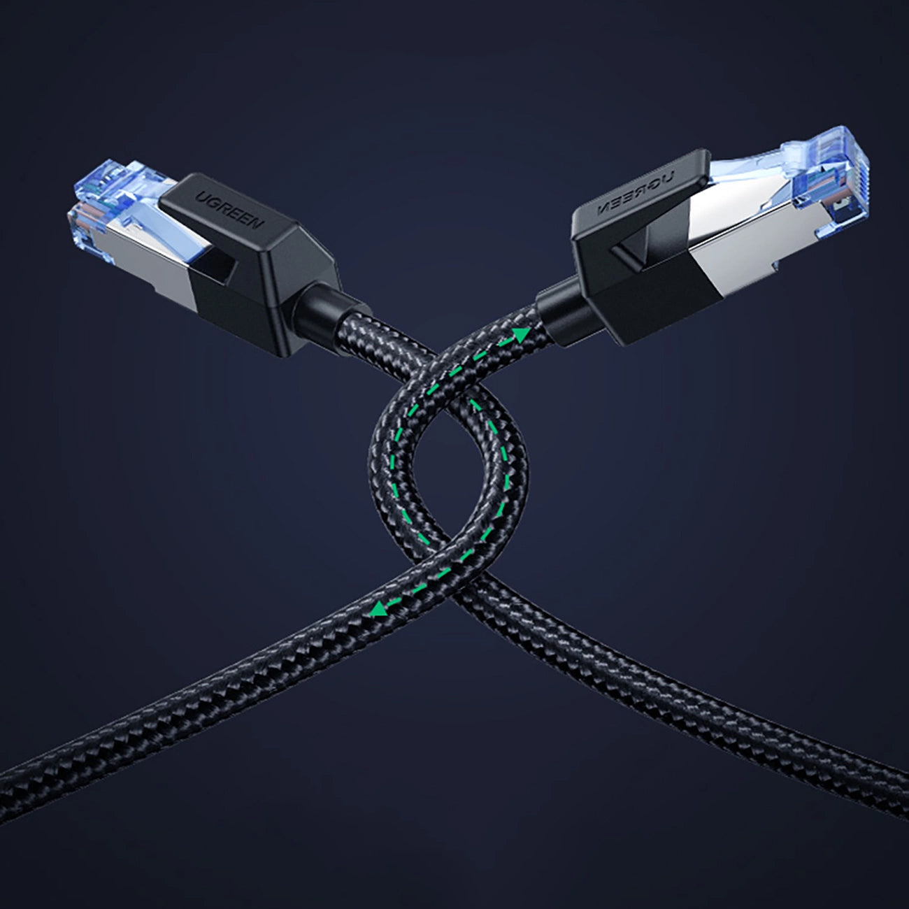 Cablu Retea UGREEN NW153, UTP, Cat8, 1.5m, Negru