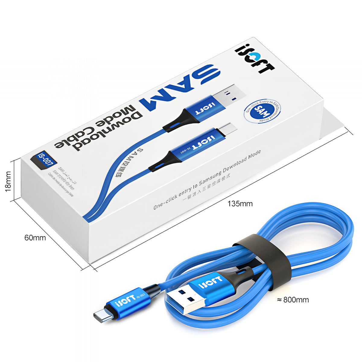 Cablu Transfer Date iSOFT IS-007, Interfata USB-A - USB-C