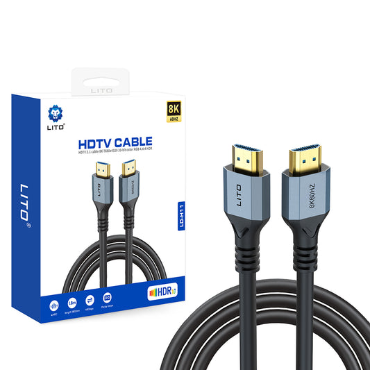 Cablu Video Lito HD119, HDMI - HDMI, 8K, 1.8m, Negru