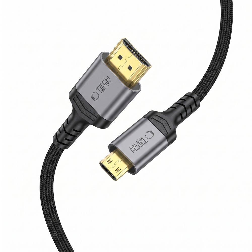 Cablu Video Tech-Protect Ultraboost 2, miniHDMI - HDMI, 8K, 2m, Negru