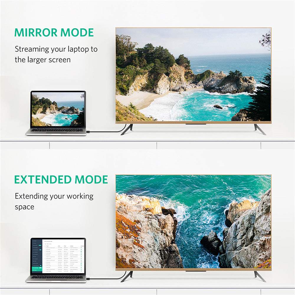 Cablu Video UGREEN DP102, DisplayPort - DisplayPort, 4K, 2m, Negru