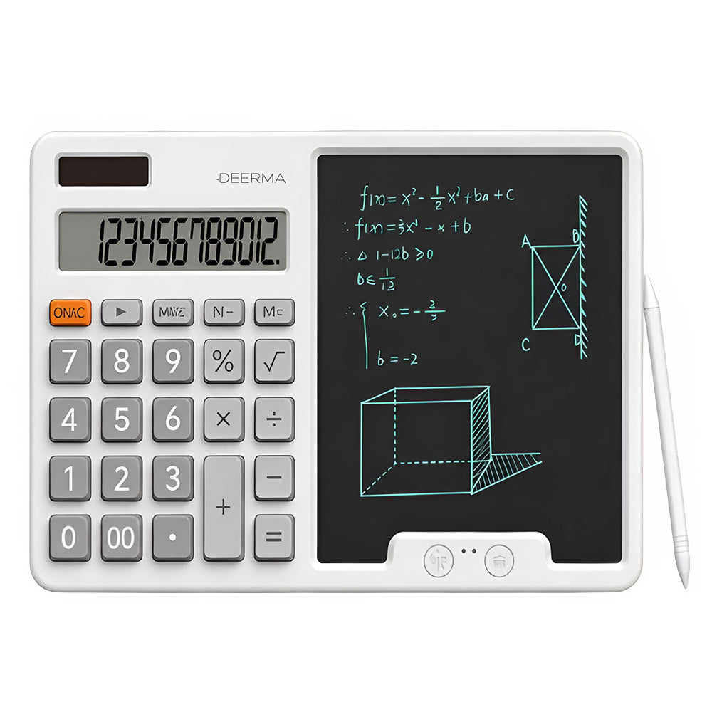 Calculator Birou cu Tableta Scris Deerma JX01, Gri