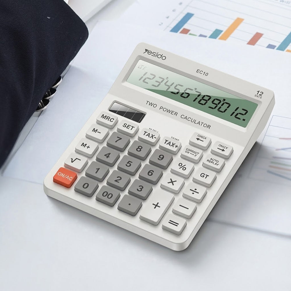 Calculator Birou Yesido EC10, Alb