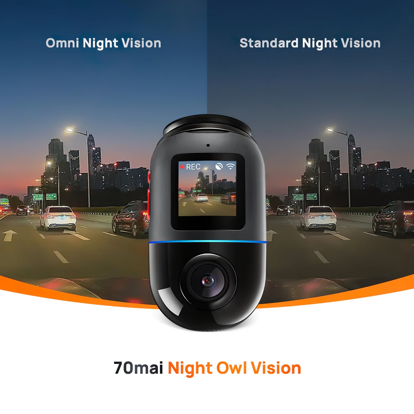 Camera Auto 70mai Dash Cam Omni 360 X200, 1080P, 64Gb, Wi-Fi, GPS, AI, Control Vocal, Afisaj 1.2inch X200-64-BK