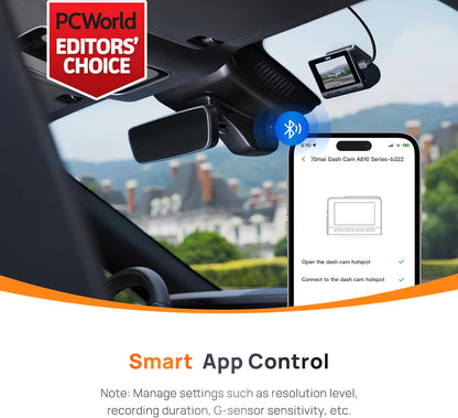 Camera Auto 70mai Dash Cam A810, 4K, Wi-Fi, GPS, Afisaj 3inch