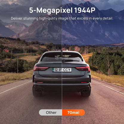 Camera Auto Fata Spate 70mai Dash Cam A510, 3K, GPS, Wi-Fi, Afisaj 2inch