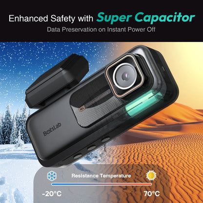 Camera Auto Fata Spate Botslab G980H, 4K, Wi-Fi, GPS, Afisaj 2.45inch