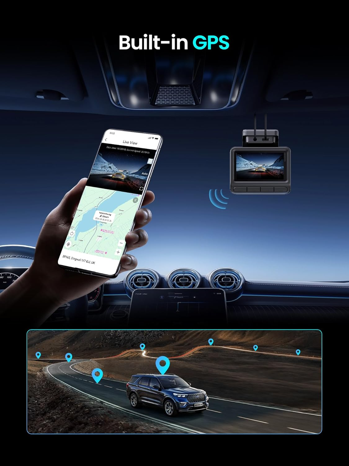 Camera Auto Fata Spate DDPAI Z50 Pro Dual, 4K, Wi-Fi, GPS, Afisaj 3inch