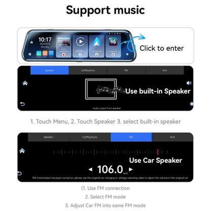 Camera Auto Yesido KM24 cu Carplay / Android Auto, 4K, Afisaj 9.66inch