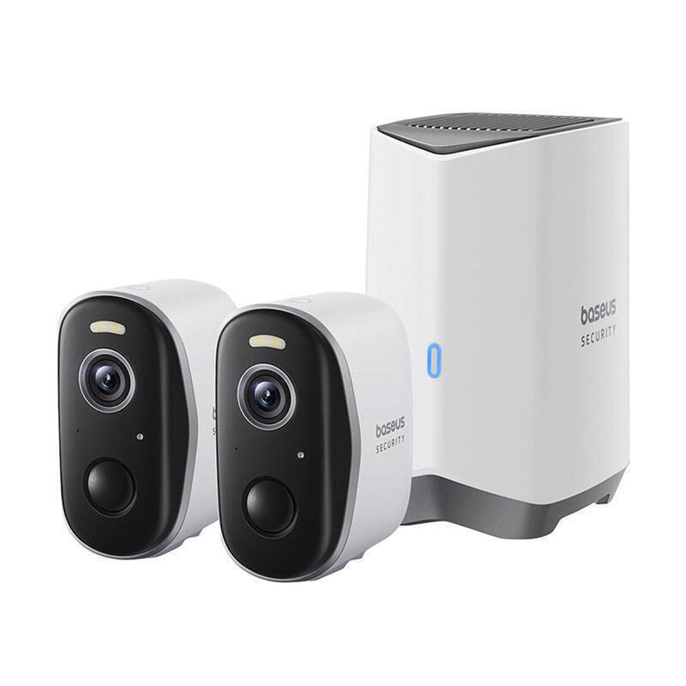 Camera de Supraveghere Baseus N1 Plus, Wi-Fi, 2K, IP67, Exterior, Set 2 bucati S0TW012131