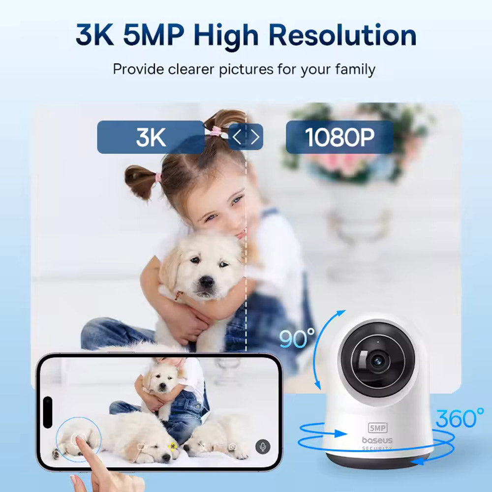 Camera de Supraveghere Baseus P1 Pro, Wi-Fi, 3K, Interior, Alba S0TW002131