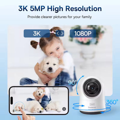 Camera de Supraveghere Baseus P1 Pro, Wi-Fi, 3K, Interior, Alba S0TW002131