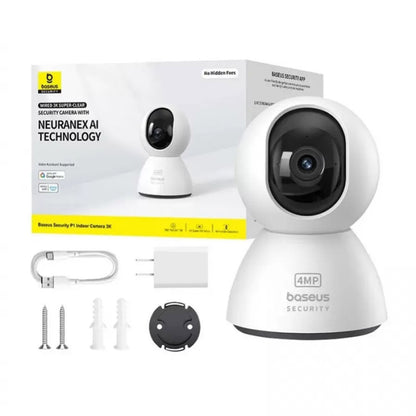 Camera de Supraveghere Baseus P1, Wi-Fi, 3K, Interior, Alba S0ST002130