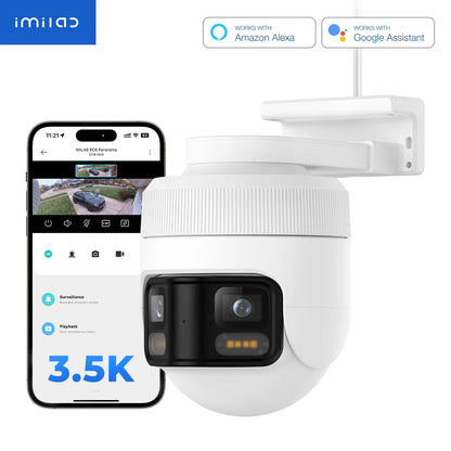 Camera de Supraveghere iMILAB EC6 Panorama, Wi-Fi, 3.5K, IP66, Exterior CMSXJ115A