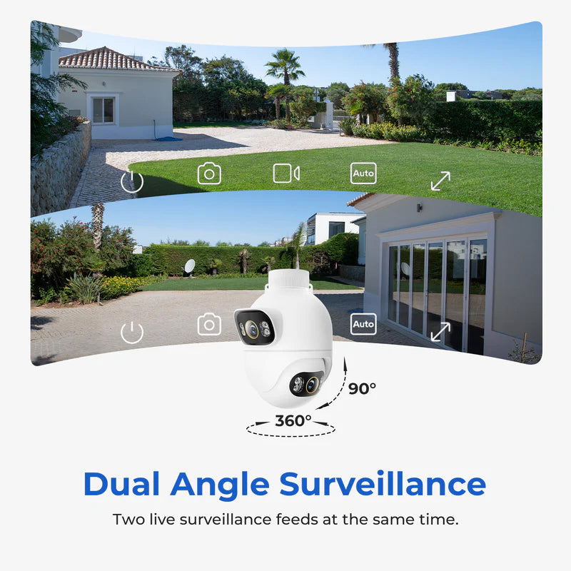 Camera de Supraveghere iMILAB EC6 Dual, Wi-Fi, 3K, IP66, Exterior CMSXJ68A