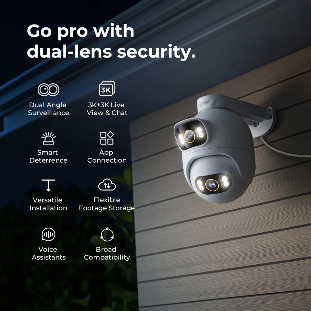 Camera de Supraveghere iMILAB EC6 Dual, Wi-Fi, 3K, IP66, Exterior CMSXJ68A