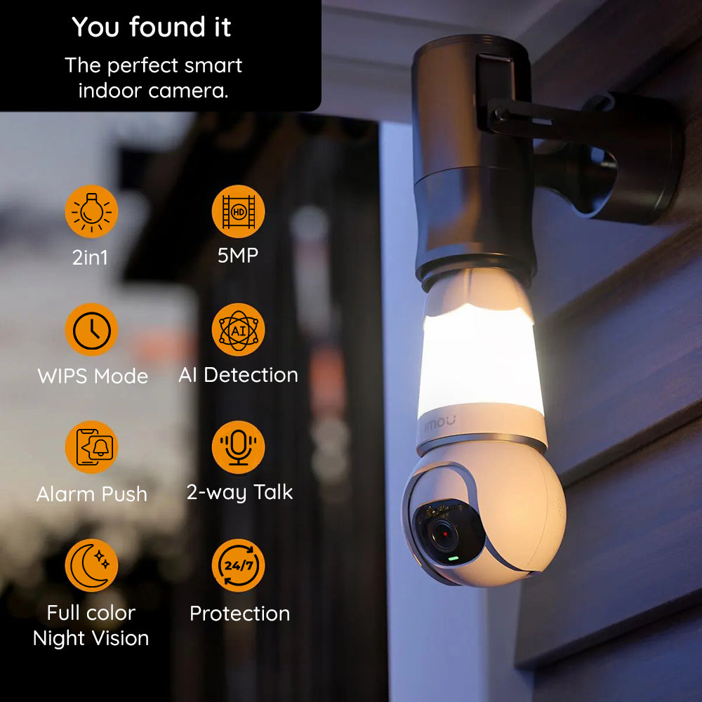 Camera de Supraveghere Imou Bulb, Wi-Fi, 2K, Interior IPC-S6DP-5M0WEB-E27