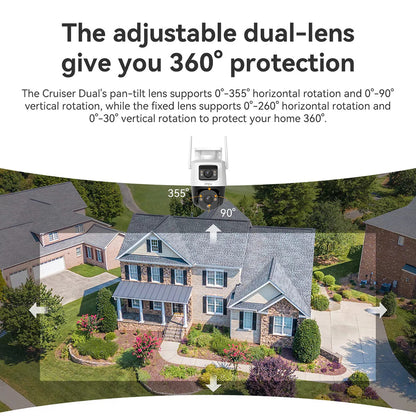 Camera de Supraveghere Imou Cruiser Dual, Wi-Fi, 2.8K + 2.8K, IP66, Exterior, Alba IPC-S7XP-10M0WED-0360B