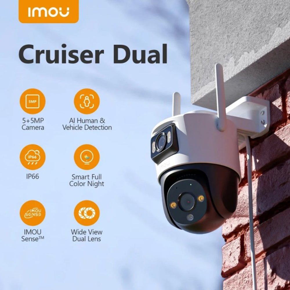 Camera de Supraveghere Imou Cruiser Dual, Wi-Fi, 2.8K + 2K, IP66, Exterior IPC-S7XP-8M0WED-0360B