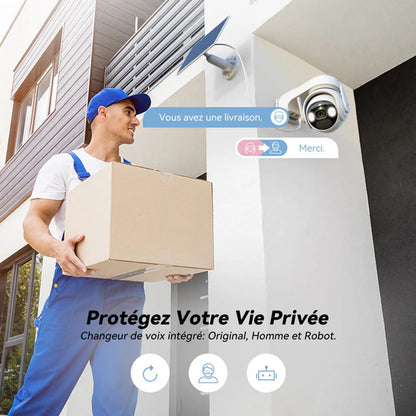 Camera de Supraveghere Imou Cell PT Kit, Wi-Fi, 2K, IP66, Panou Solar, Exterior, Alba KIT/IPC-K9EP-3T0WE/FSP12-TYPEC