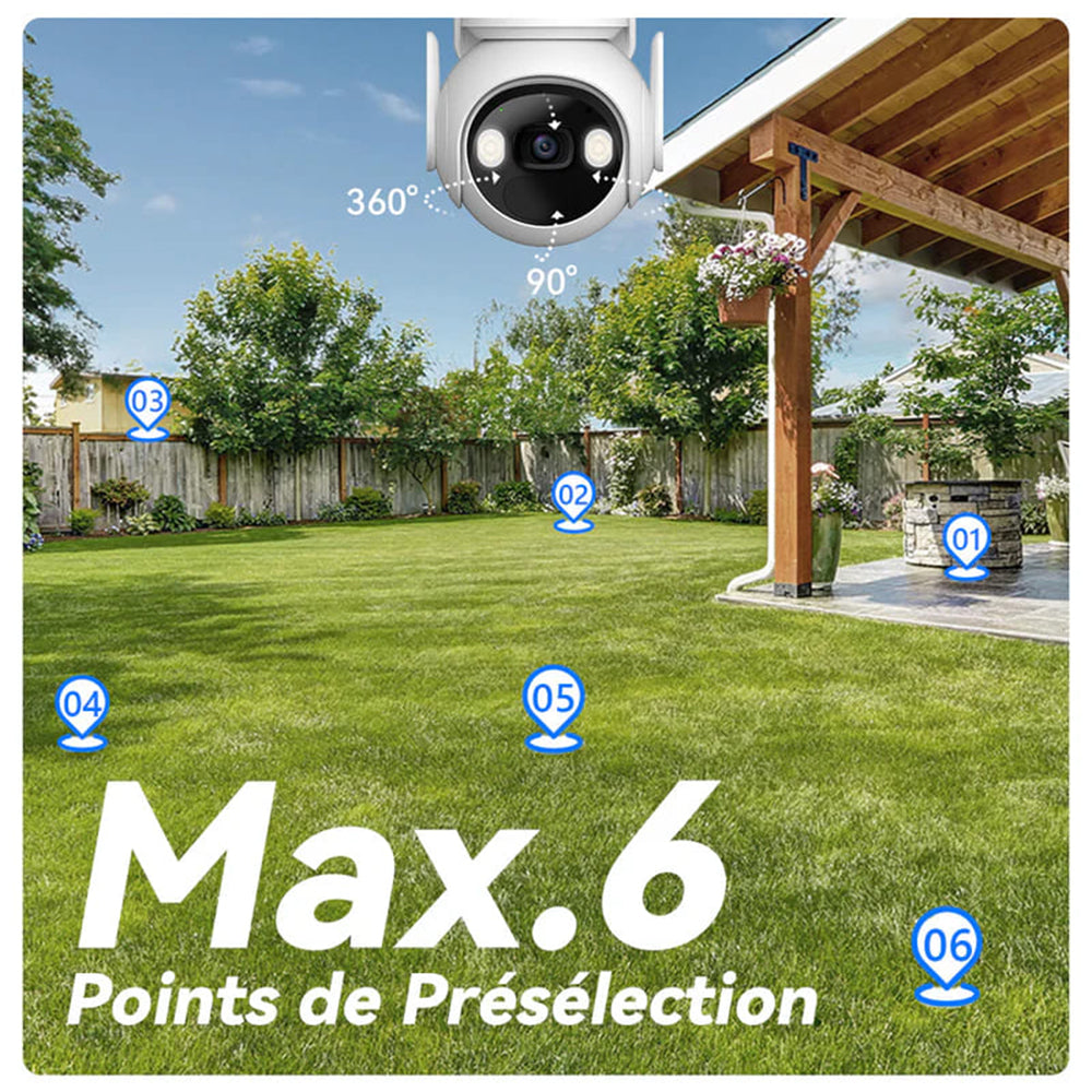 Camera de Supraveghere Imou Cell PT Kit, Wi-Fi, 2K, IP66, Panou Solar, Exterior, Alba KIT/IPC-K9EP-3T0WE/FSP12-TYPEC