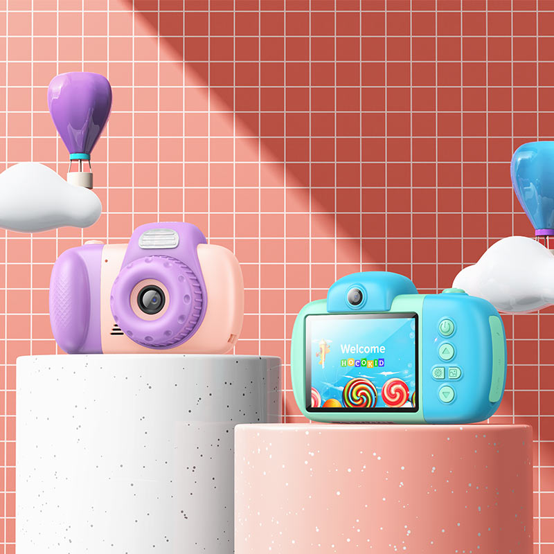 Camera Digitala HOCO DV201 Kids, 1080P, 2MP, Albastra