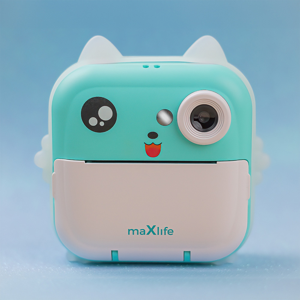 Camera Digitala cu functie de printare MaXlife MXPC-100 Kids, Albastra