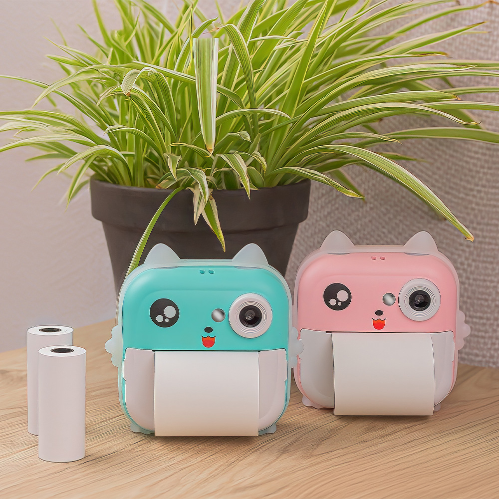 Camera Digitala cu functie de printare MaXlife MXPC-100 Kids, Roz