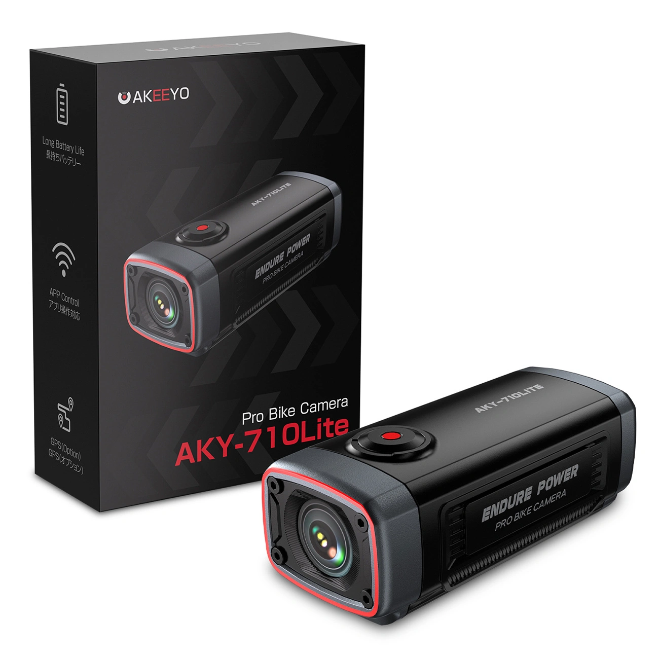 Camera Sport Akeeyo 710 Lite pentru Bicicleta / Motocicleta, 2K, Wi-Fi, Neagra