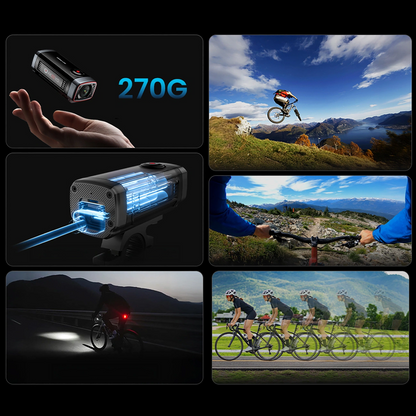Camera Sport Akeeyo 710 Lite pentru Bicicleta / Motocicleta, 2K, Wi-Fi, Neagra
