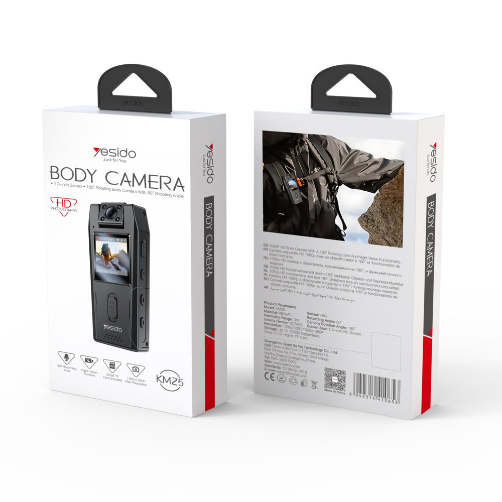 Camera Sport Yesido KM25, 1080P, Afisaj 1.3inch, Neagra