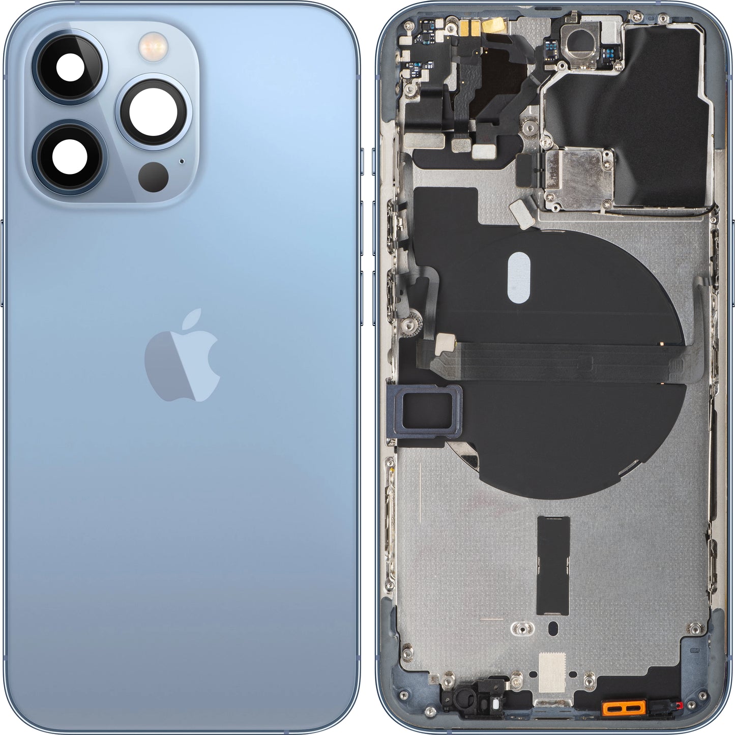 Capac Baterie Apple iPhone 13 Pro, Cu Carcasa Mijloc, Albastru (Sierra Blue), Swap