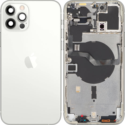 Capac Baterie Apple iPhone 12 Pro Max, Cu Carcasa Mijloc, Argintiu, Swap
