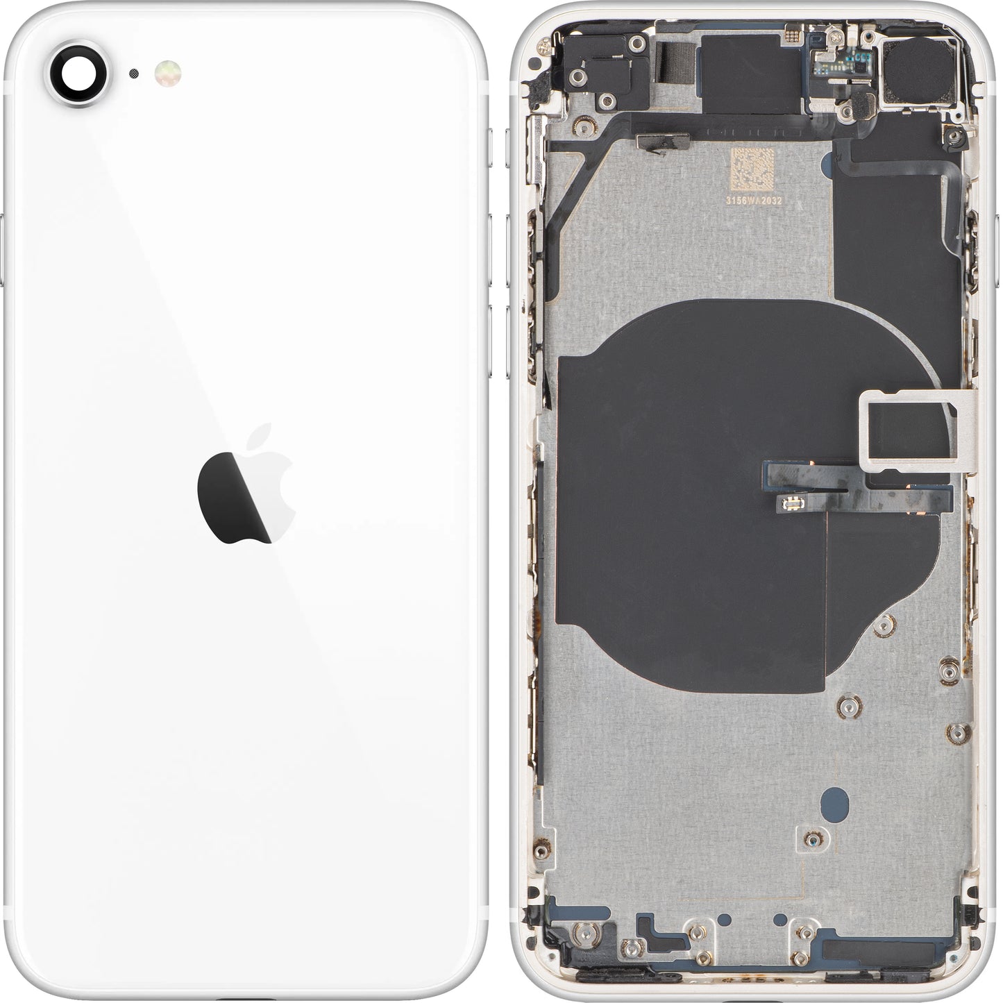 Capac Baterie Apple iPhone SE (2022), Cu Carcasa Mijloc, Alb (Starlight), Swap