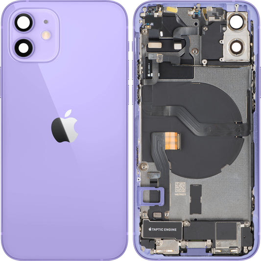 Capac Baterie Apple iPhone 12, Cu Carcasa Mijloc, Full Parts, Mov, Swap