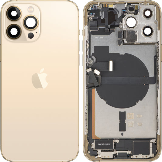 Capac Baterie Apple iPhone 13 Pro Max, Cu Carcasa Mijloc, Full Parts, Auriu, Swap