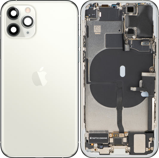 Capac Baterie Apple iPhone 11 Pro, Cu Carcasa Mijloc, Full Parts, Argintiu, Swap