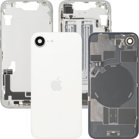 Capac Baterie Apple iPhone 17e, Cu Carcasa Mijloc, Full Parts, Alb, Swap Premium