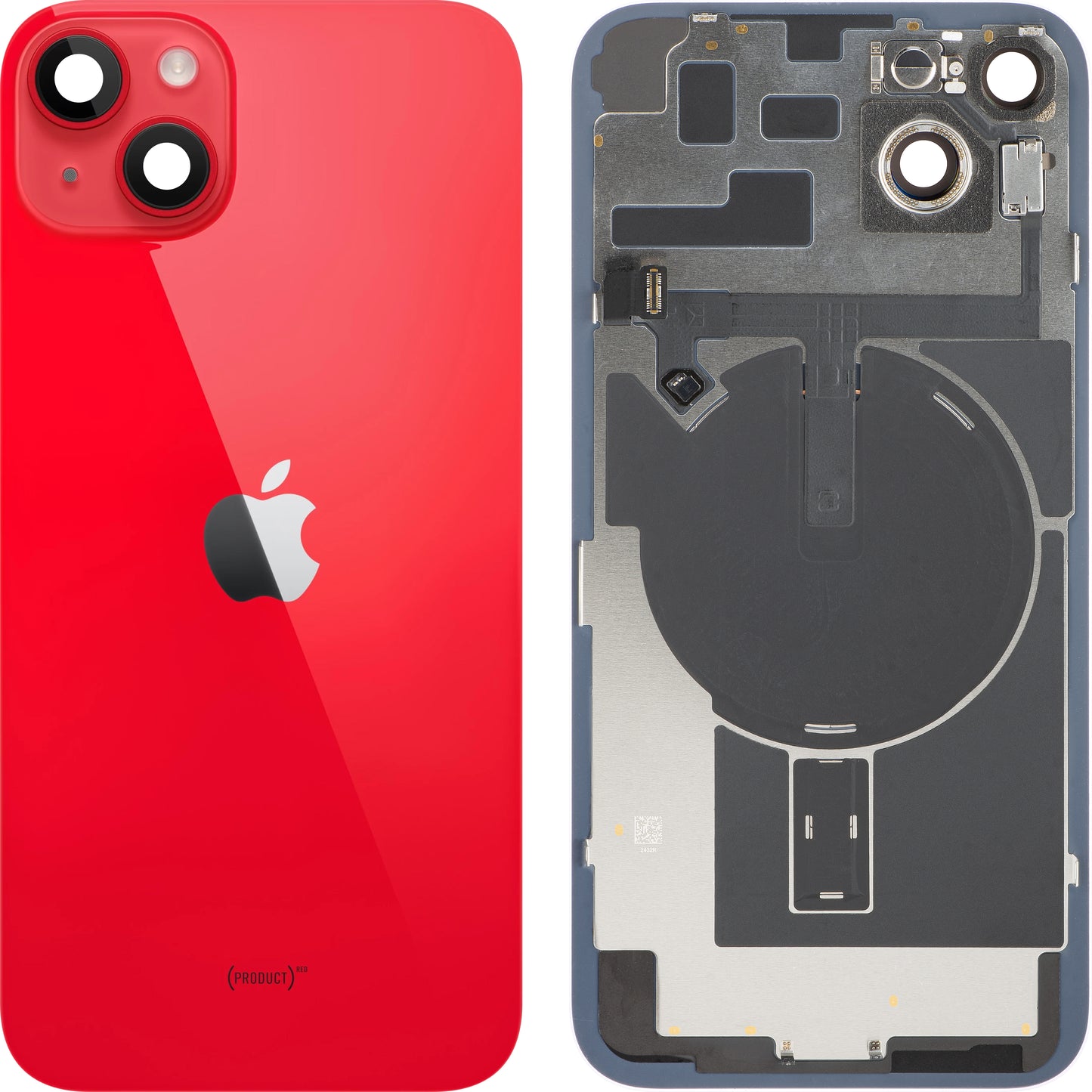 Capac Baterie Apple iPhone 14 Plus, Cu Carcasa Mijloc, Full Parts, Rosu, Swap