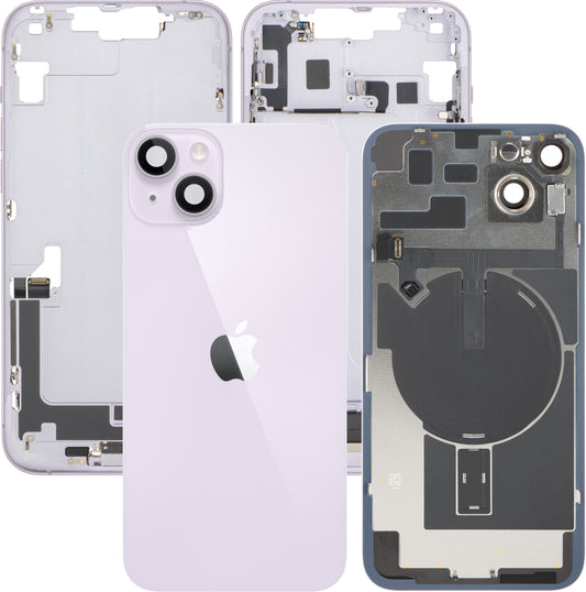 Capac Baterie Apple iPhone 14 Plus, Cu Carcasa Mijloc, Full Parts, Mov, Swap