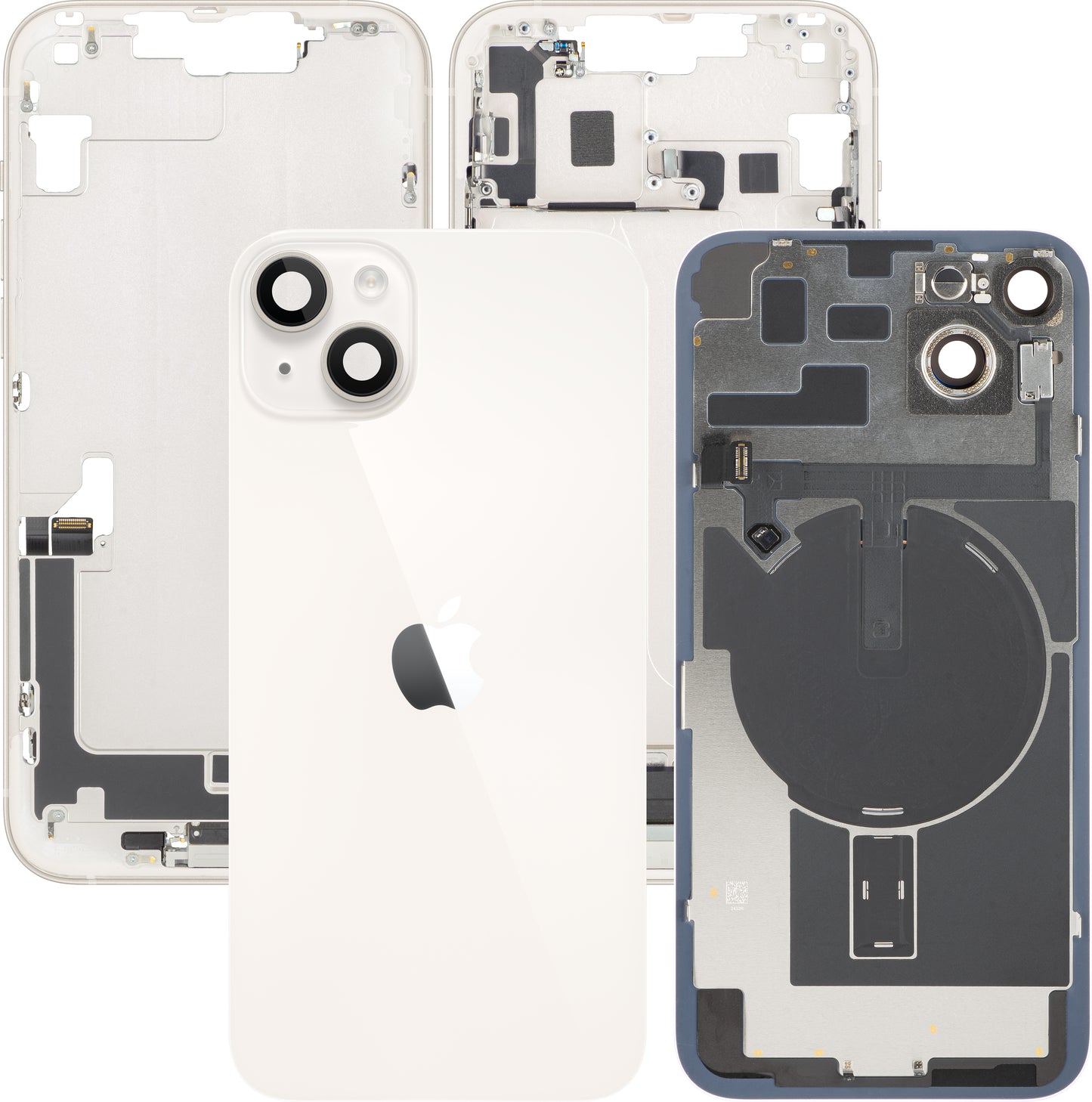 Capac Baterie Apple iPhone 14 Plus, Cu Carcasa Mijloc, Full Parts, Alb (Starlight), Swap