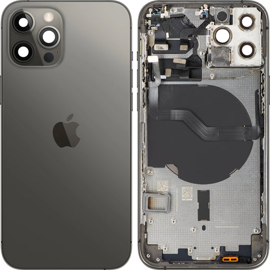 Capac Baterie compatibil cu Apple iPhone 12 Pro, Cu Carcasa Mijloc, Negru