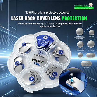 Capac Protectie Lentila Camera Telefon Relife TX6 pentru Apple iPhone 8 - 17 Series