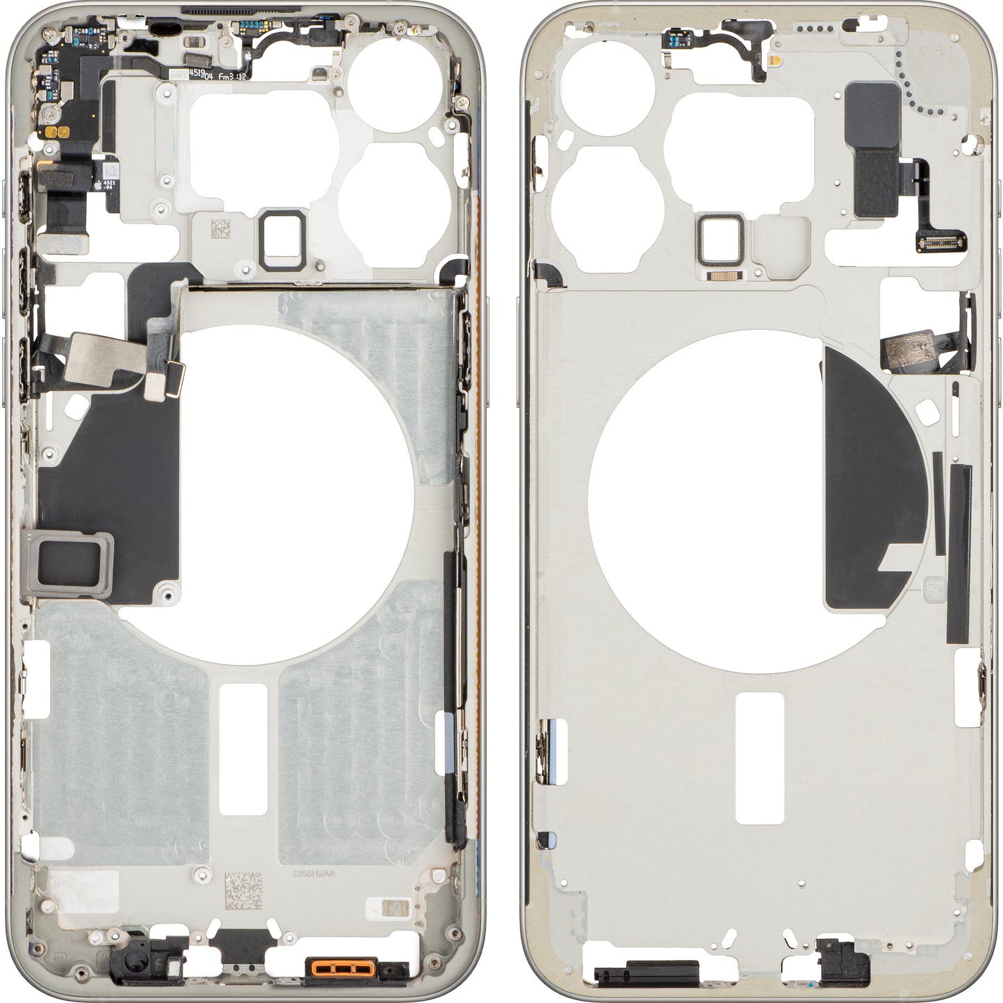 Carcasa Mijloc Apple iPhone 15 Pro Max, Alba (White Titanium), Swap