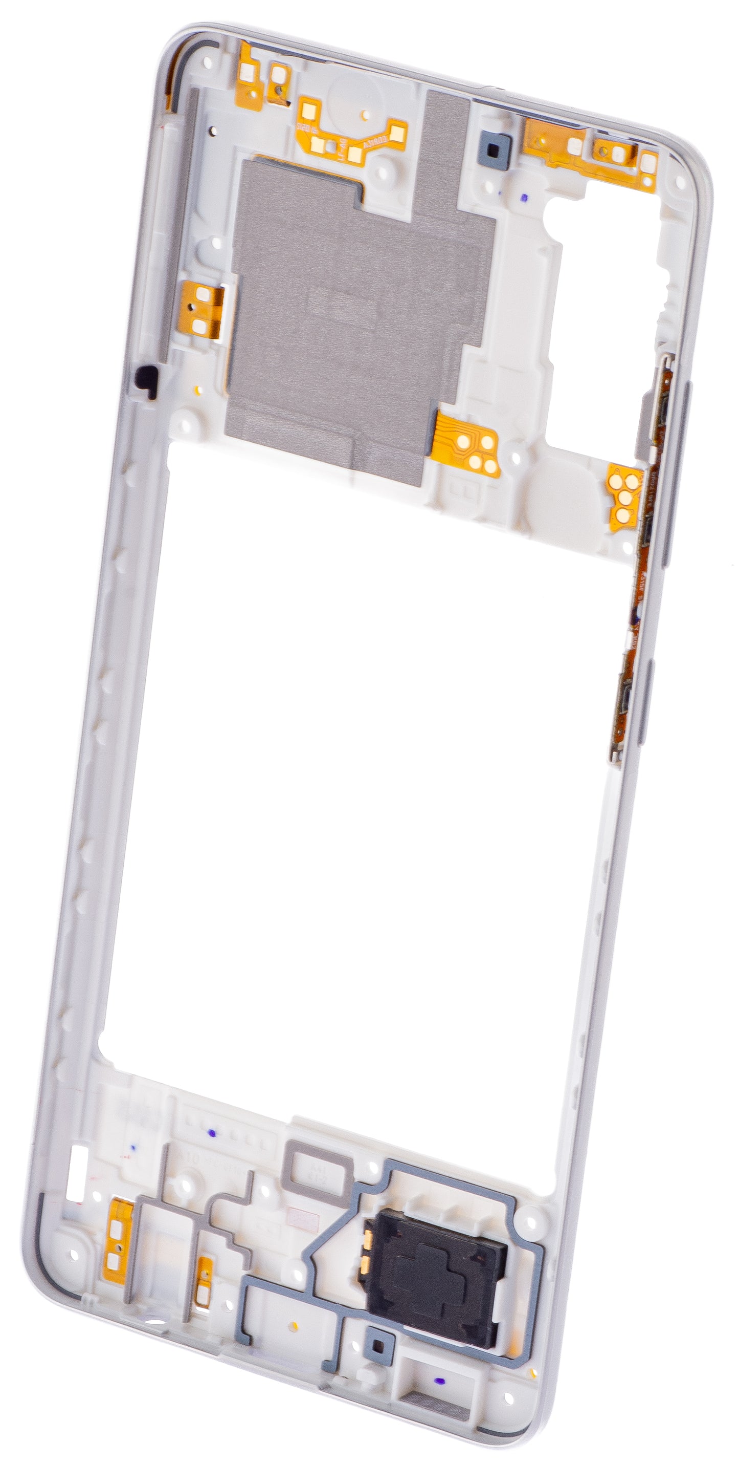 Carcasa Mijloc Samsung Galaxy A41 A415, Alba, Resigilata GH98-45511C