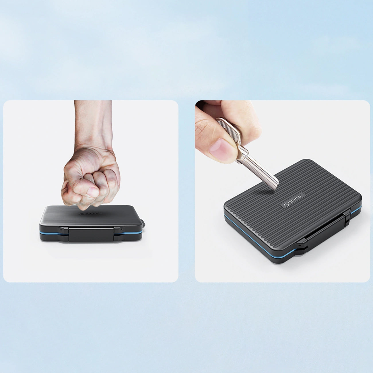 Carcasa Protectie Orico PHCD-3 pentru carduri memorie SD / microSD, Neagra