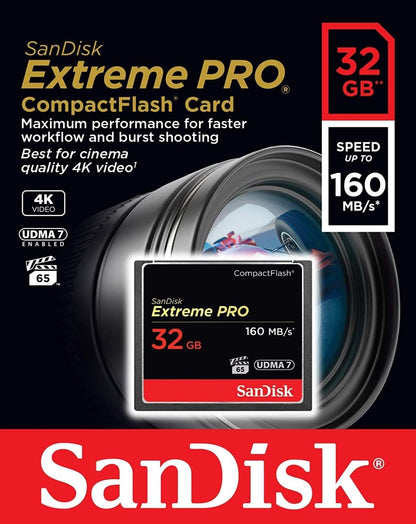 Card Memorie CompactFlash SanDisk Extreme Pro, 32Gb, UDMA 7 SDCFXPS-032G-X46