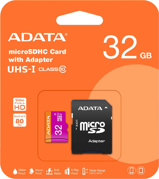 Card Memorie microSDHC Adata, 32Gb, Clasa 10 / UHS-1 U1, Cu Adaptor AUSDH32GUICL10-RA1