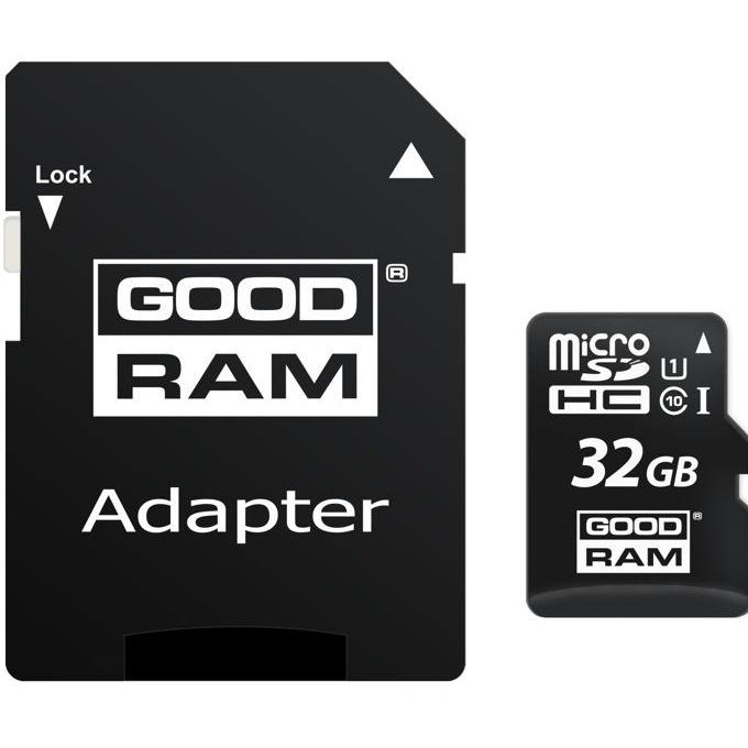 Card Memorie microSDHC GoodRam, 32Gb, Clasa 10 / UHS-1 U1, Cu Adaptor