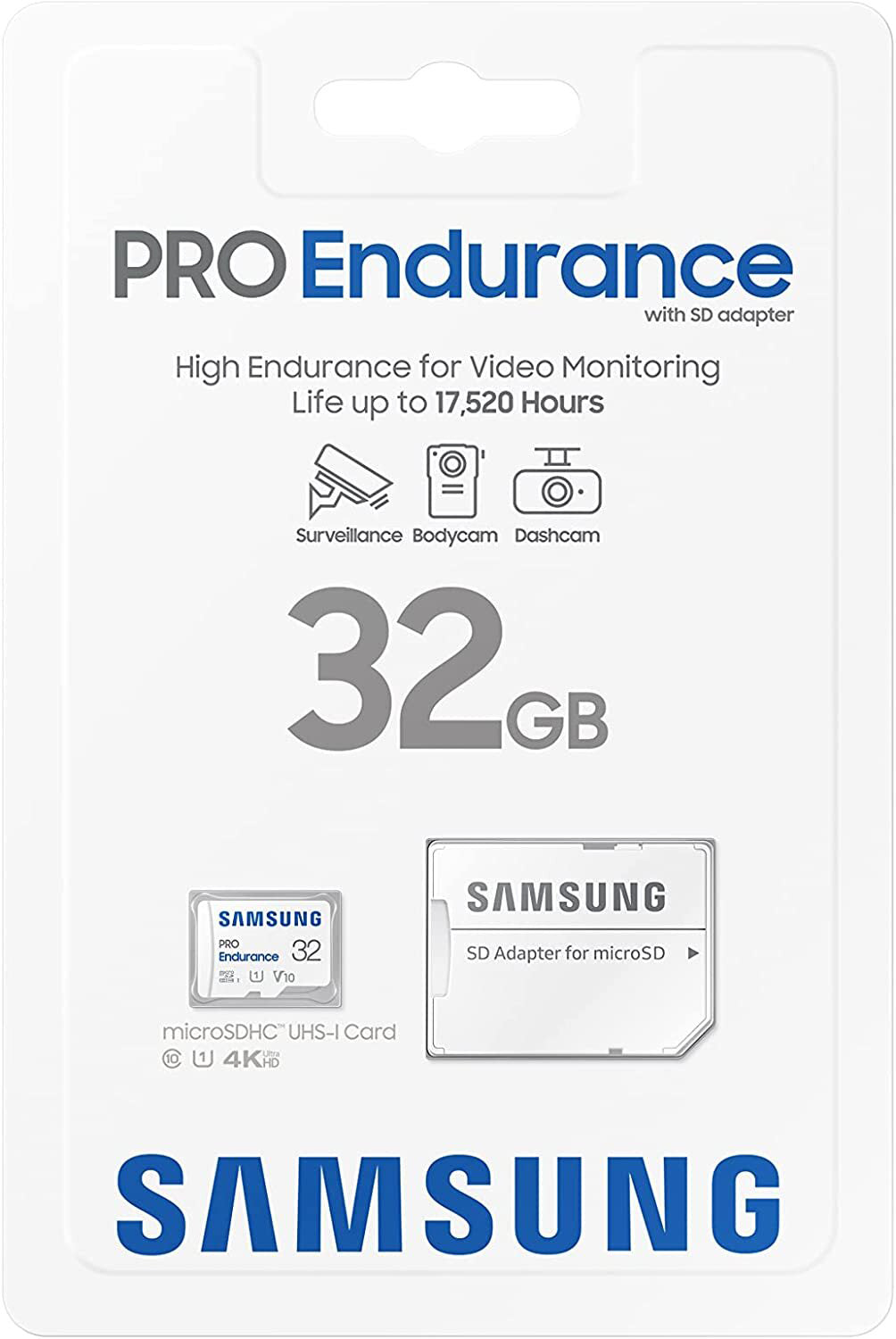 Card Memorie microSDHC Samsung PRO Endurance, 32Gb, Clasa 10 / UHS-1 U1, Cu Adaptor MB-MJ32KA/EU